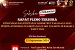 Besok, KPU Solo Undi Nomor Urut Cawali-Cawawali, Warga Bisa Nonton via YouTube