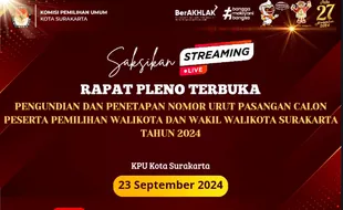 Besok, KPU Solo Undi Nomor Urut Cawali-Cawawali, Warga Bisa Nonton via YouTube