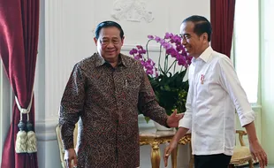 Momen Pertemuan Presiden Jokowi dengan SBY di Istana Merdeka Jakarta