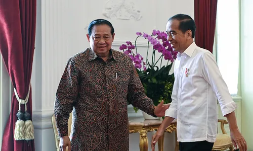 Momen Pertemuan Presiden Jokowi dengan SBY di Istana Merdeka Jakarta