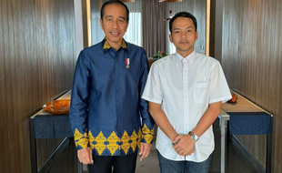 Beredar Foto Kebersamaan Cawali Solo Respati Ardi dengan Presiden Jokowi