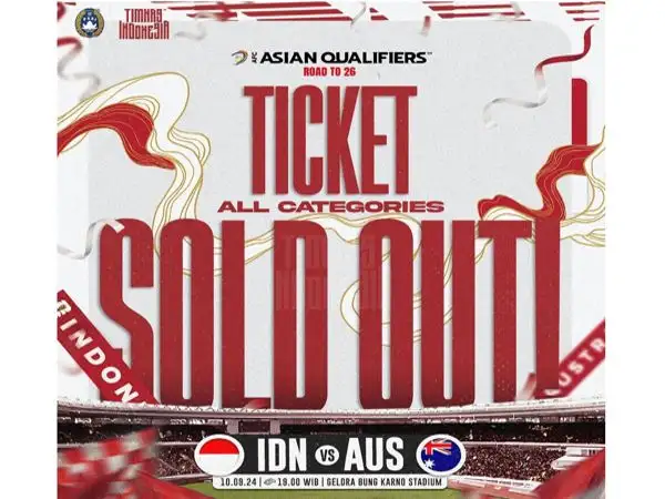 Tiket Timnas Terjual Habis, Stadion GBK Jadi Lautan Merah Besok Malam