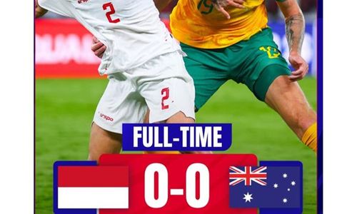 Ditahan Imbang Indonesia 0-0, Australia Terbanyak Kehilangan Poin di Kalender FIFA