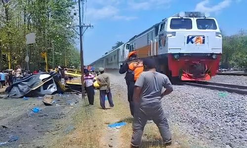 Perlintasan Kereta di Keras Wetan Ngawi Dipersempit Usai Terjadi Kecelakaan