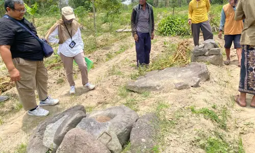 Ada Temuan Batu Lumpang di Tawangsari Boyolali, Diperkirakan Dulu Permukiman