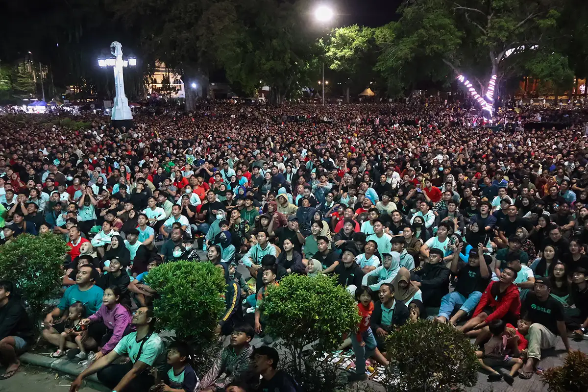 Wah! Ada Nonbar Timnas Indonesia Vs Vietnam di Depan Balai Kota Solo Malam Ini