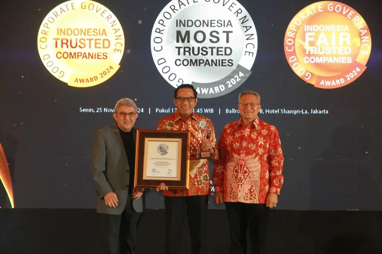 Unggul dalam Tata Kelola, BRI Dinobatkan Sebagai The Most Trusted Company 2024