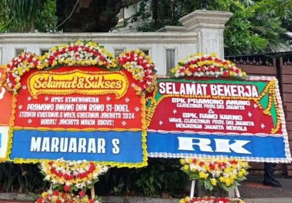 Maruarar S. dan RK Kirim Karangan Bunga Ucapan Selamat ke Pramono-Rano