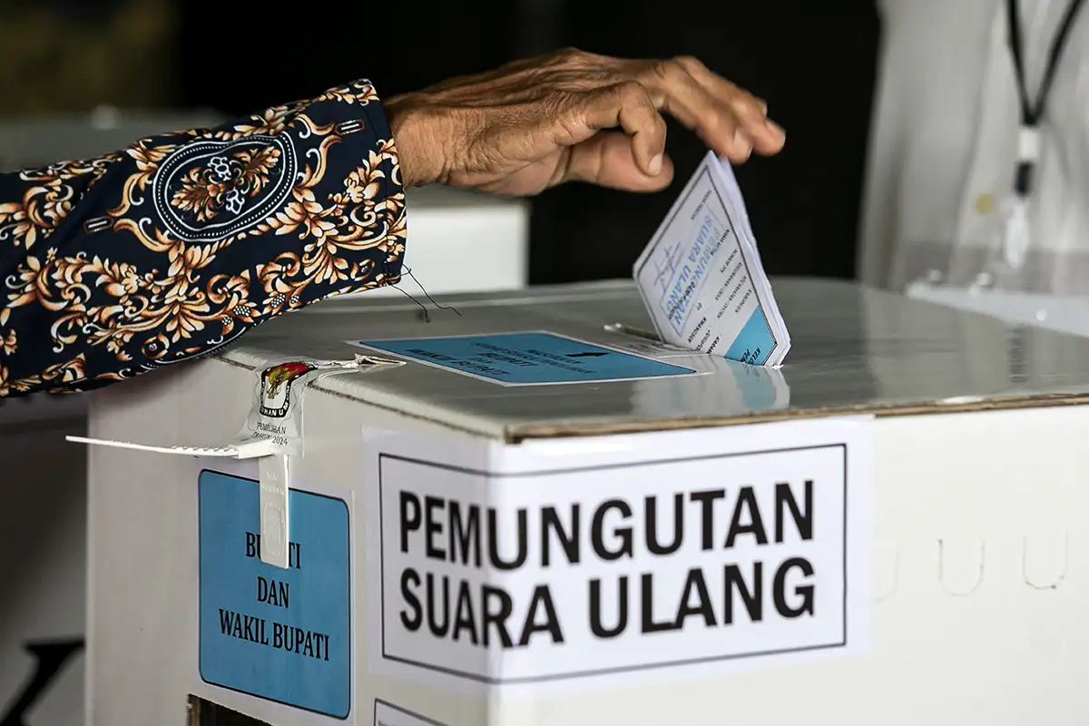 Pemungutan Suara Ulang Pilkada 2024 di TPS 01 Kwangsan Karanganyar