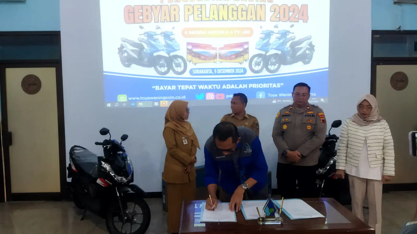 PDAM Solo Undi Gebyar Pelanggan 2024, Ini Pemenang Hadiah 4 Motor dan 4 TV LED