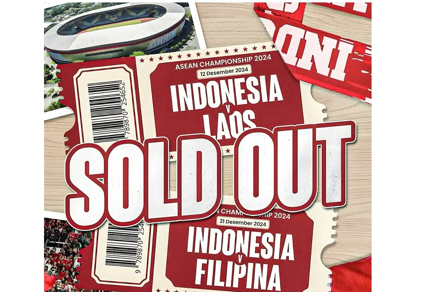 Pengumuman! Tiket Pertandingan Kandang Timnas di Stadion Manahan Habis Terjual