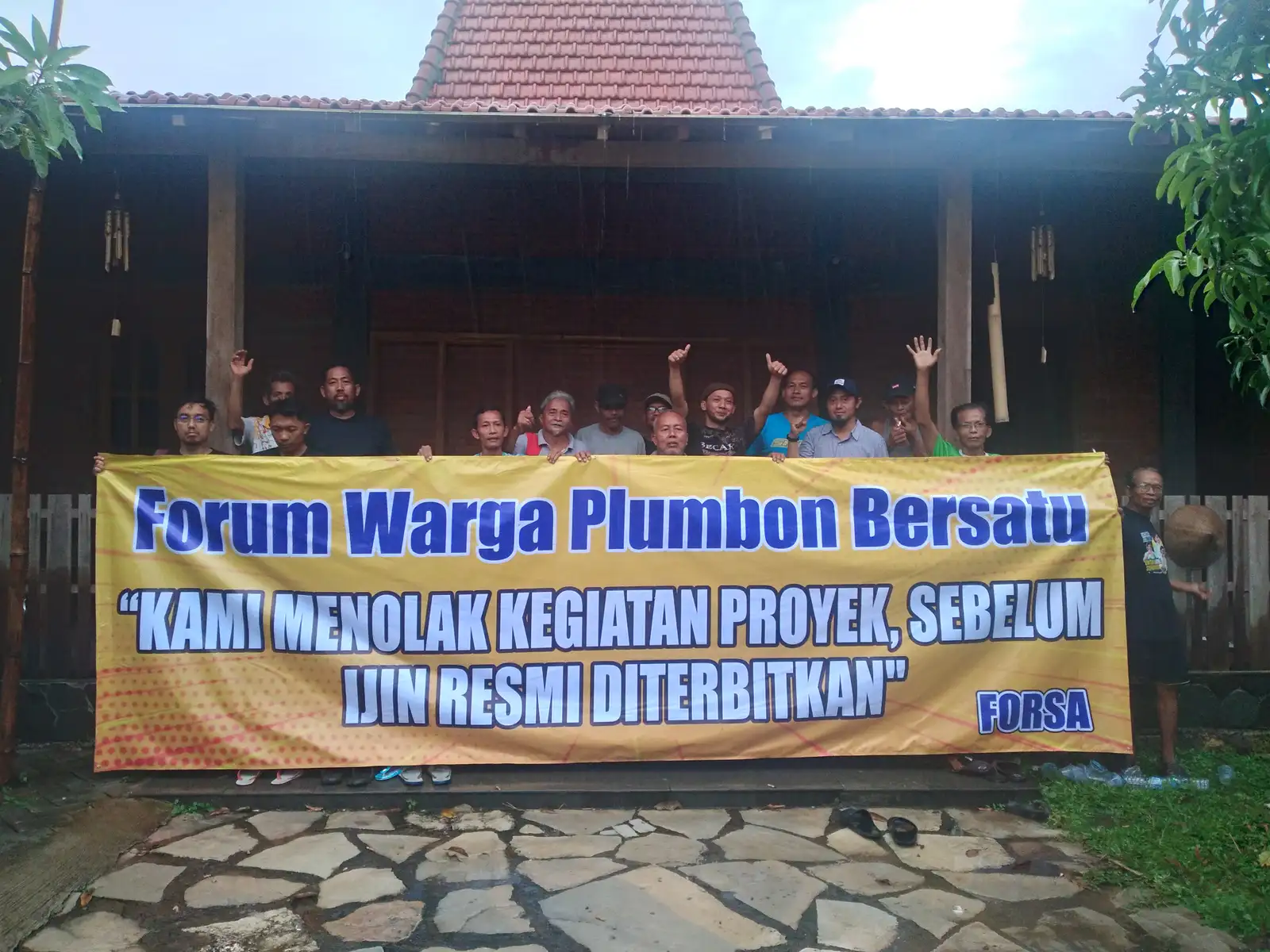 Diduga Tidak Berizin, Pembangunan Pabrik Tekstil di Plumbon Sragen Diprotes