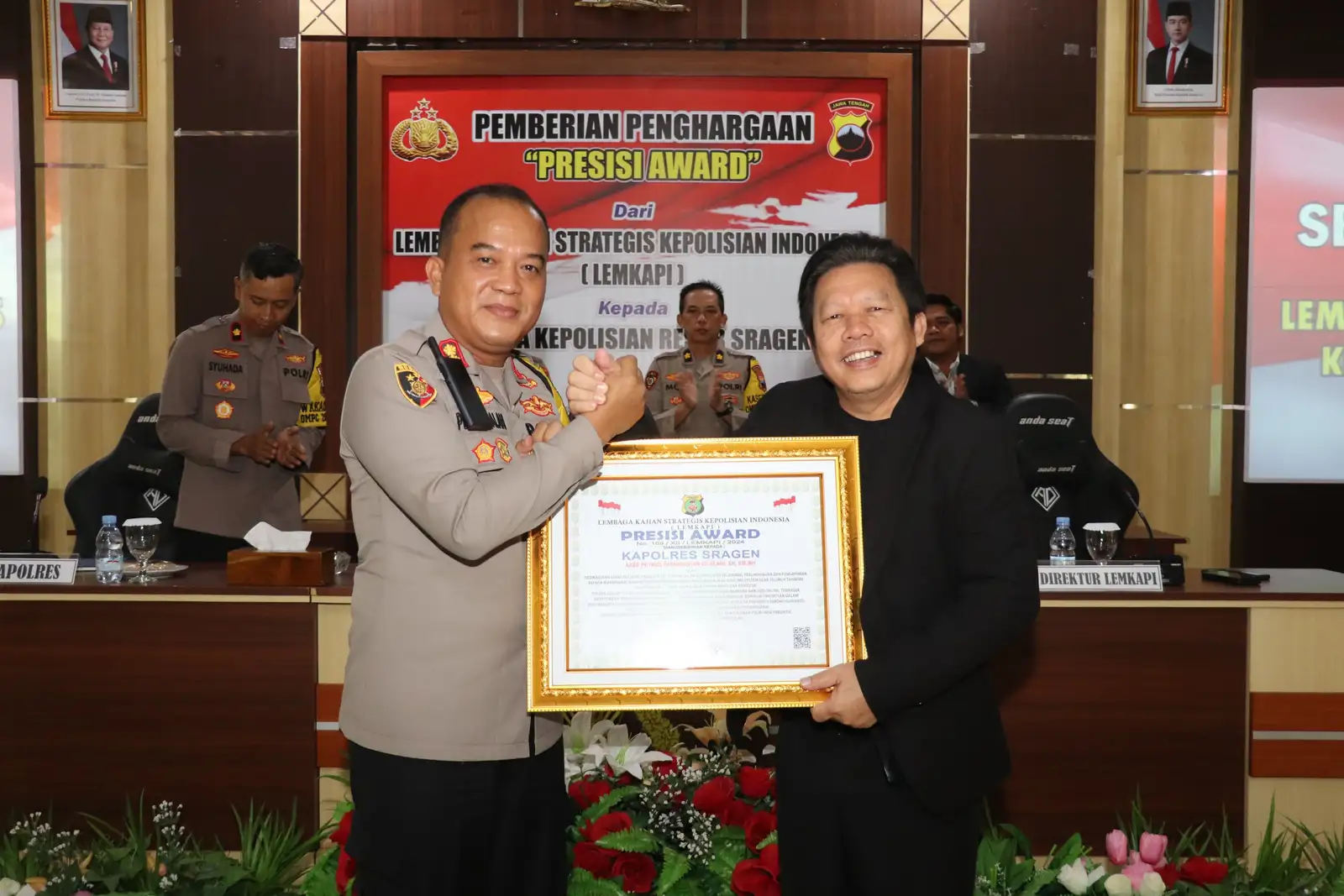 Terima Presisi Award, Kapolres Sragen: Kami Berkomitmen Layani Masyarakat