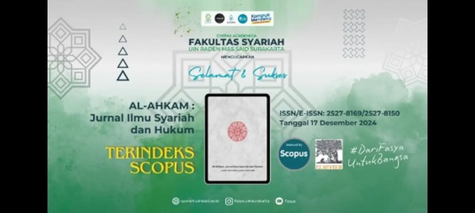 Al-Ahkam: Jurnal Ilmu Syari’ah dan Hukum UIN Surakarta Terindeks Scopus