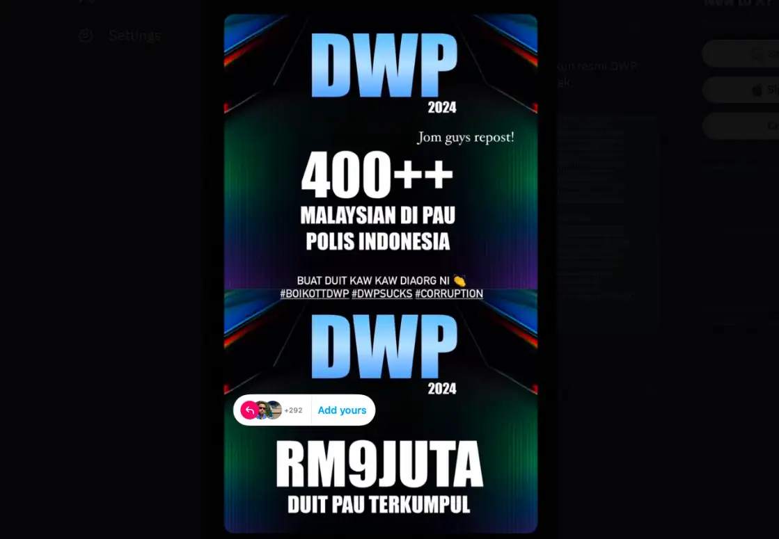 Viral Oknum Polisi Diduga Peras Turis Malaysia di Gelaran DWP 2024