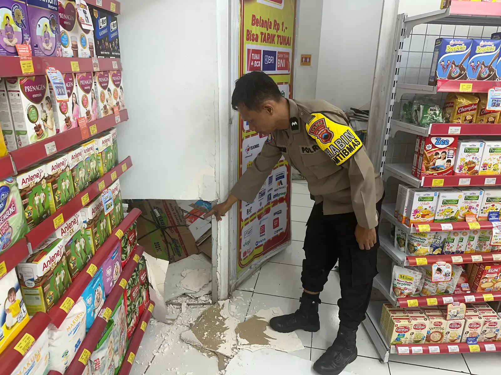 Minimarket di Wonosari Klaten Dibobol Maling, Sembako hingga Pakaian Dalam Raib