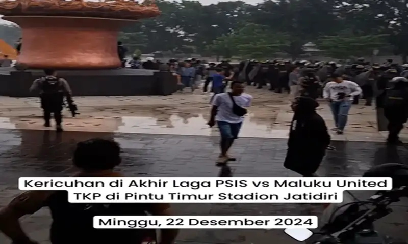 PSIS Semarang Kalah dari Malut United, Suporter Ricuh di Stadion Jatidiri