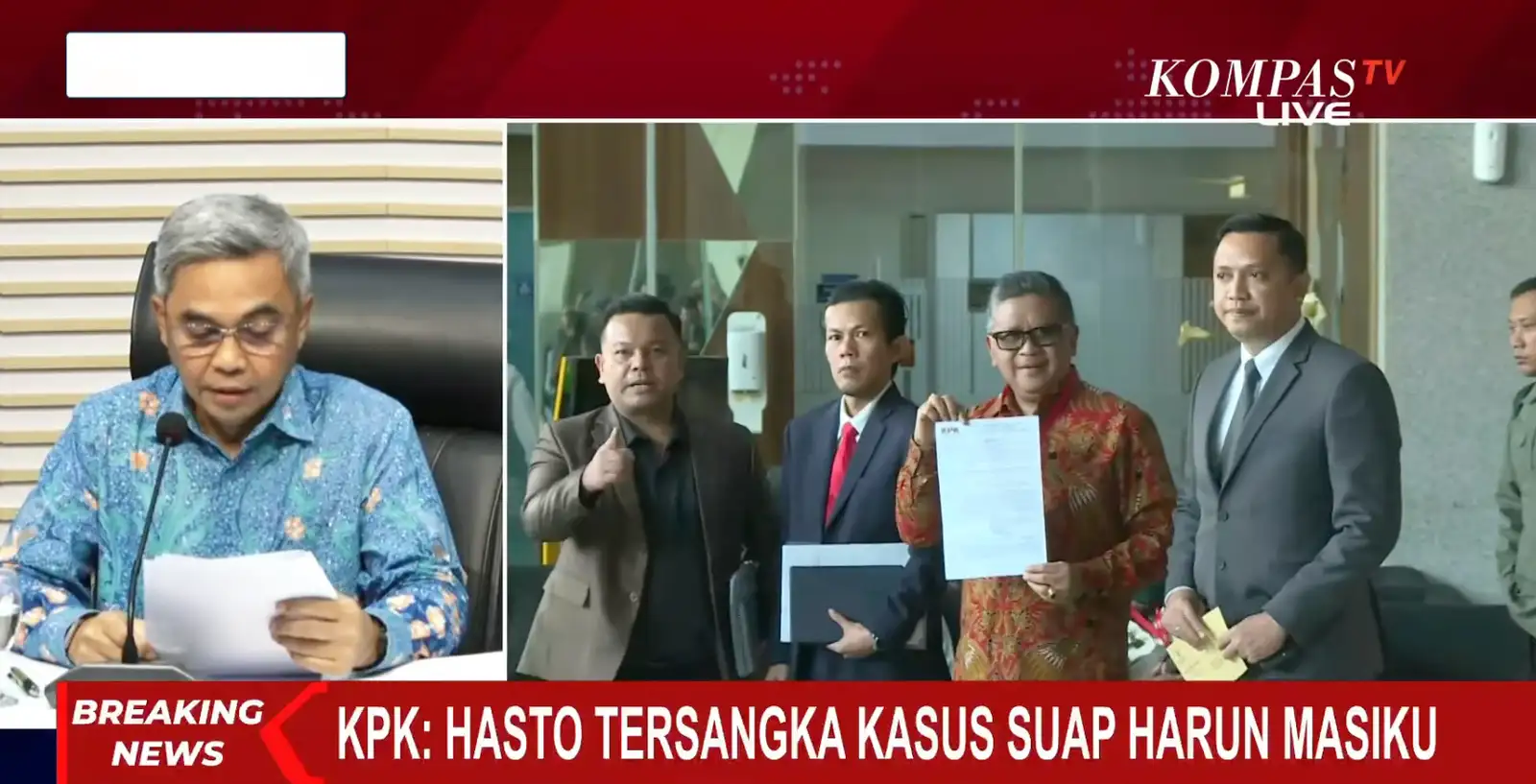 KPK Resmi Tetapkan Hasto sebagai Tersangka Kasus Suap Harun Masiku, Ini Perannya