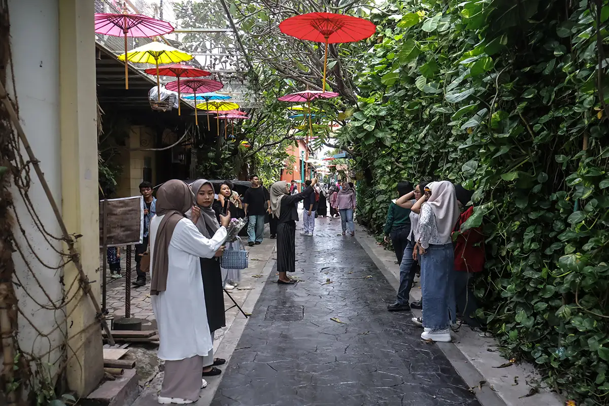 Momen Libur Natal, Kampung Batik Kauman Solo Ramai Pengunjung