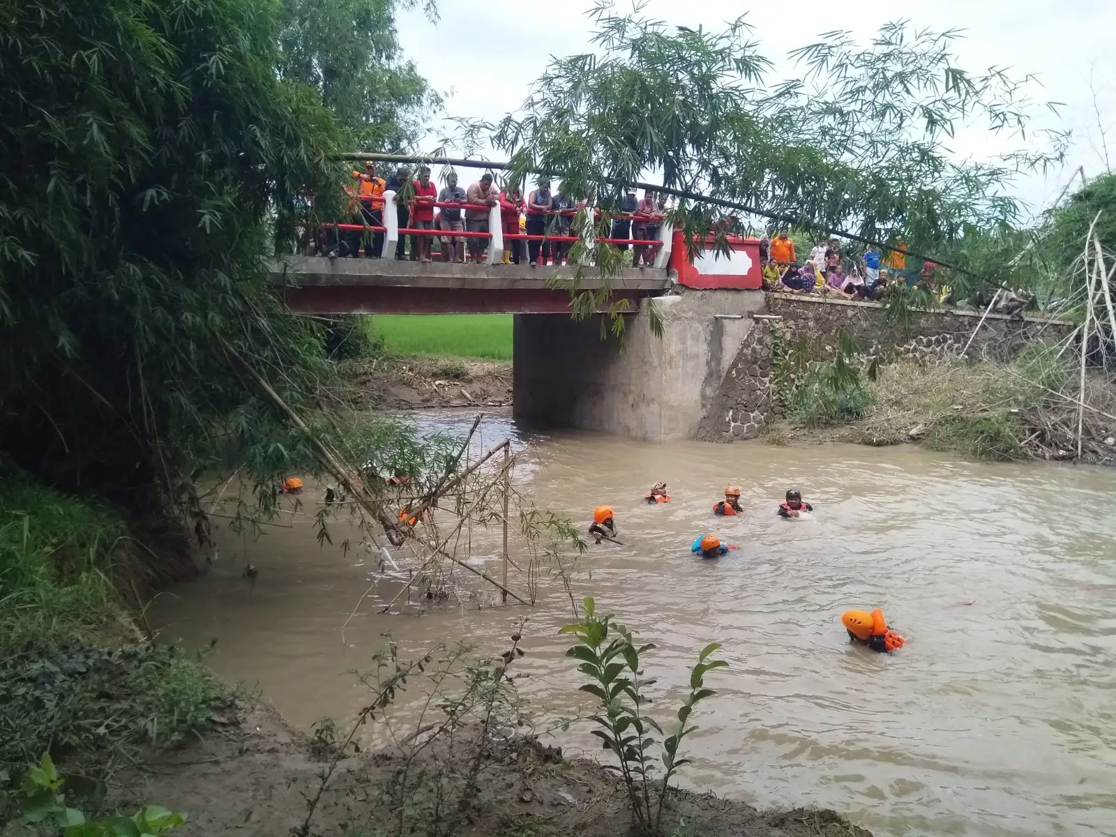 Santri Hanyut di Sungai Sragen Ditemukan Tak Bernyawa 100 Meter dari TKP