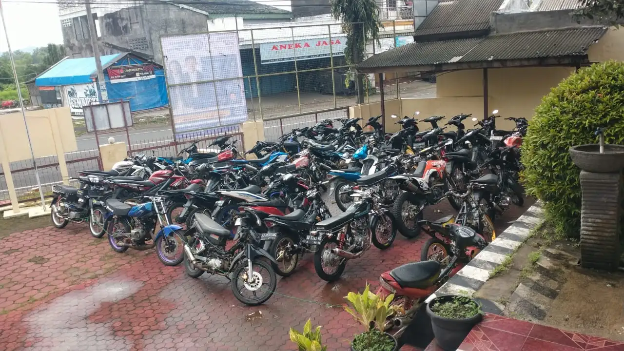 92 Motor Berknalpot Brong Disita Polisi saat Konvoi Malam Tahun Baru di Wonogiri