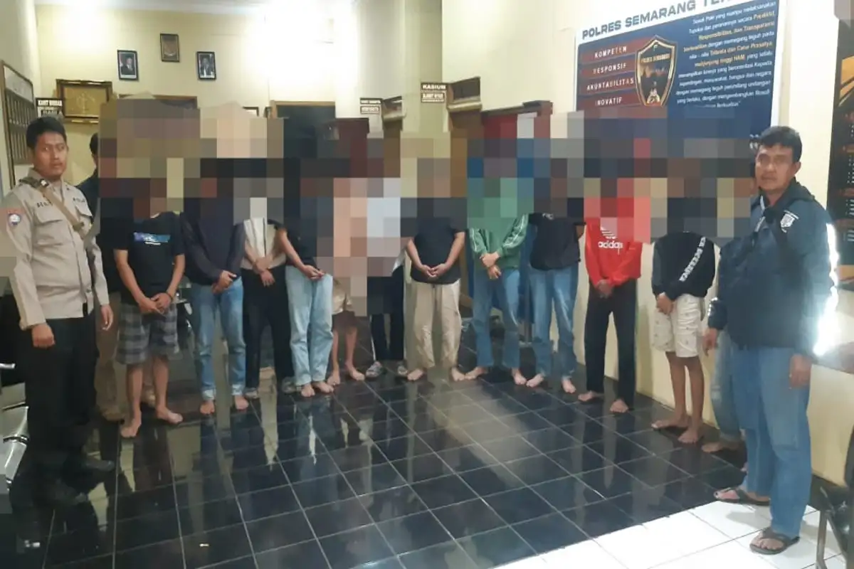 Bawa Sajam, 12 Remaja Ditangkap saat Hendak Tawuran di Bandungan