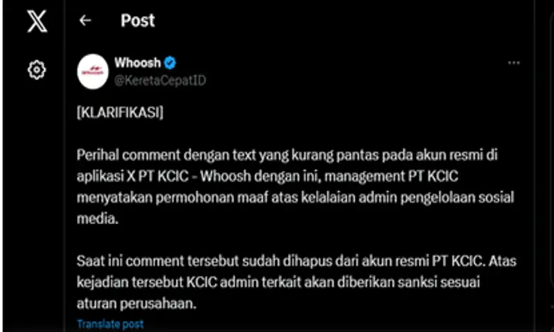 KCIC Minta Maaf Seusai Viral Komentar Kasar Terkait Patrick Kluivert