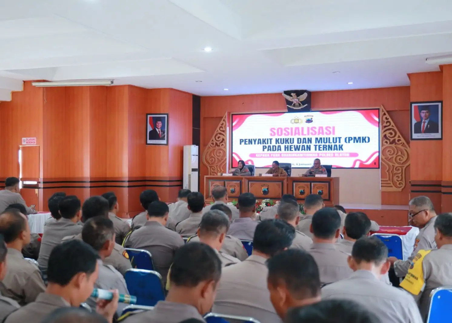 Bhabinkamtibmas Polres Klaten Dibekali Pengetahuan tentang PMK pada Ternak