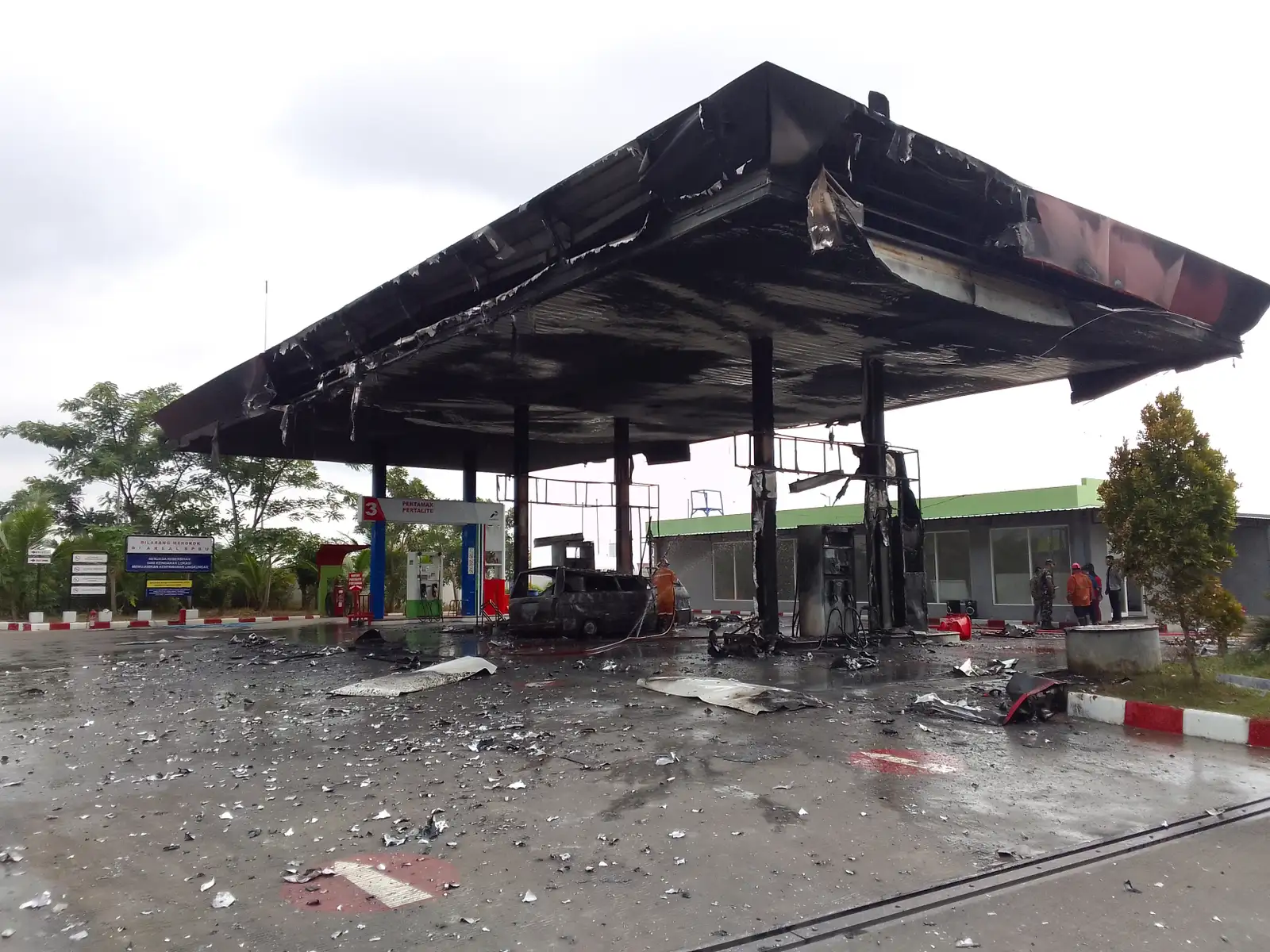 SPBU Cuplik Sukoharjo Terbakar, Api Diduga dari Mobil yang Mengisi BBM