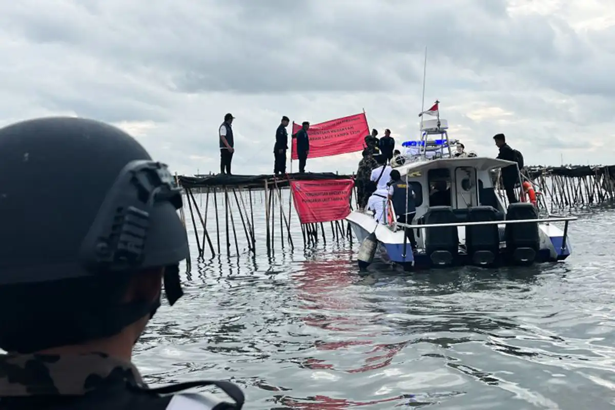 KKP Segel Pemagaran Laut Sepanjang 30,16 Kilometer di Perairan Tangerang