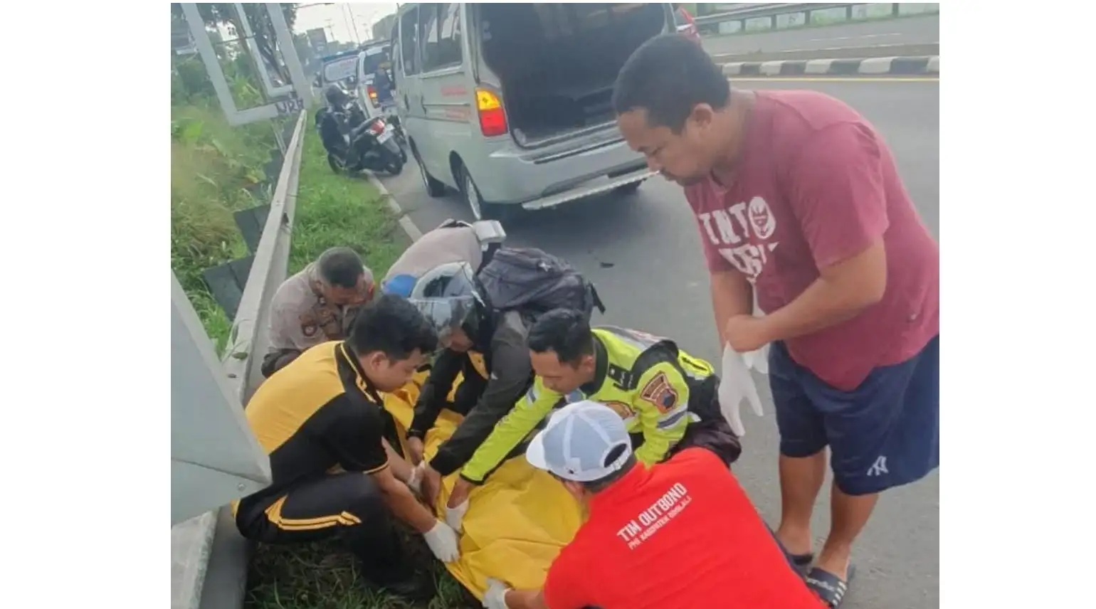 Tiba-Tiba Motor Tabrak Pembatas Jalan di Ngangkruk, Warga Banyudono Meninggal