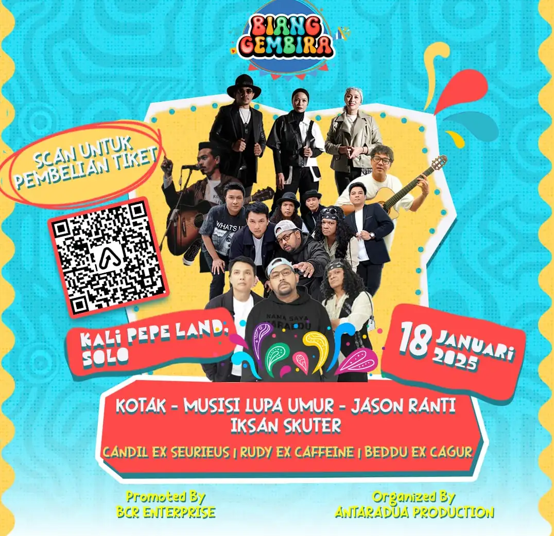 Band Kotak bakal Tampil di Kali Pepe Land Solo, Catat Tanggalnya