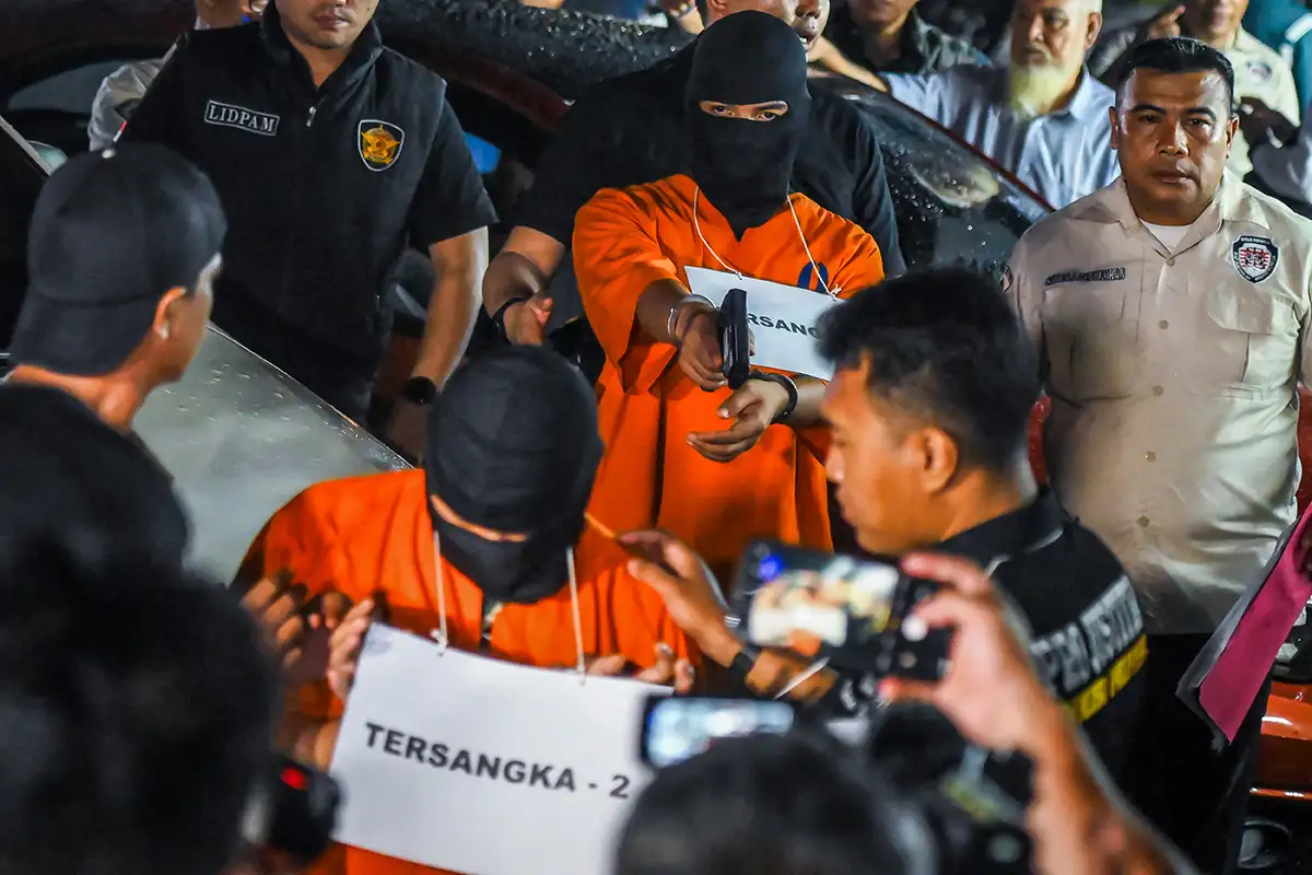 Rekonstruksi Penembakan Bos Rental Mobil di Tangerang, 3 Tersangka Dihadirkan