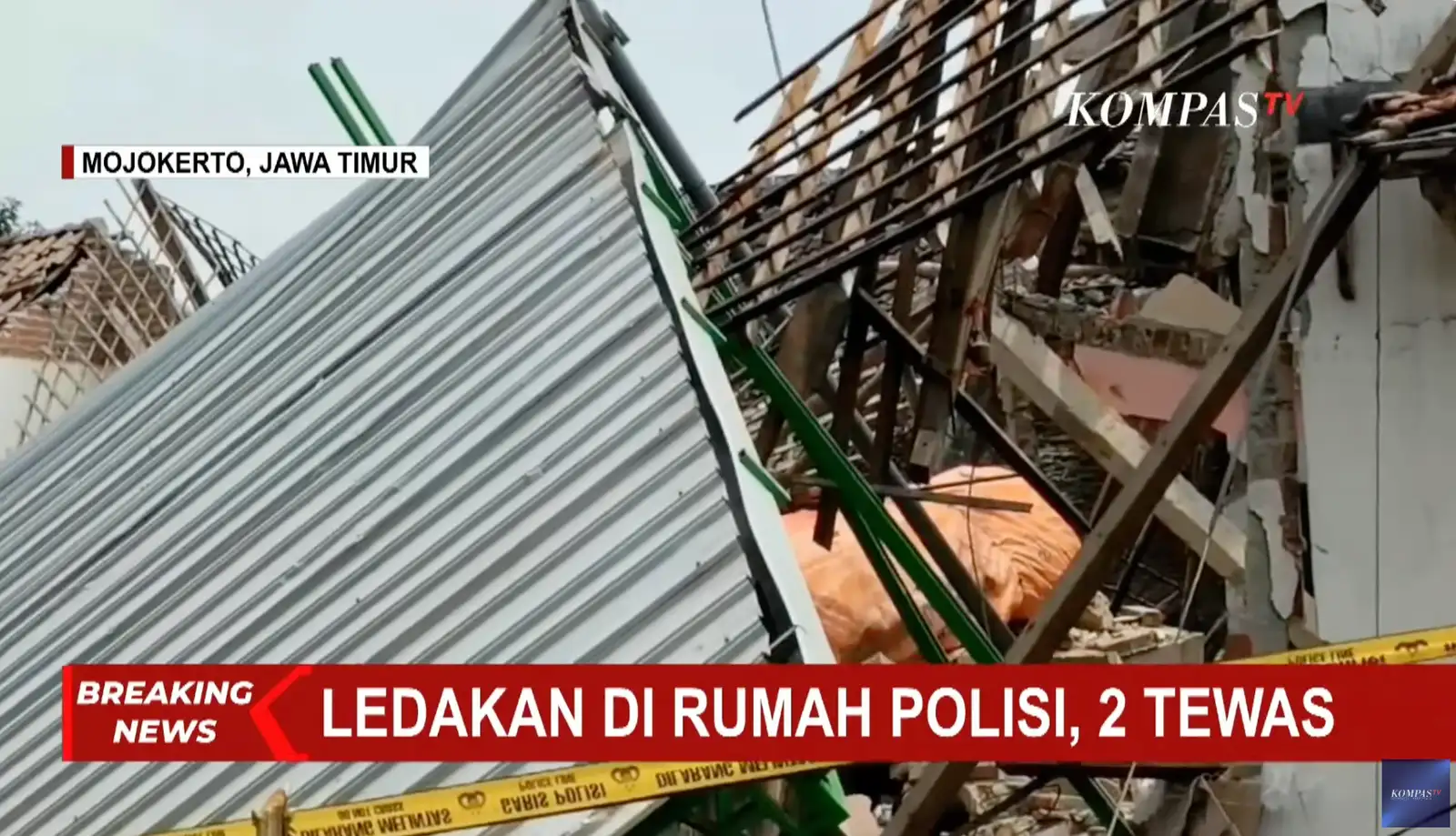 Ledakan di Rumah Polisi di Mojokerto, Dua Orang Tewas