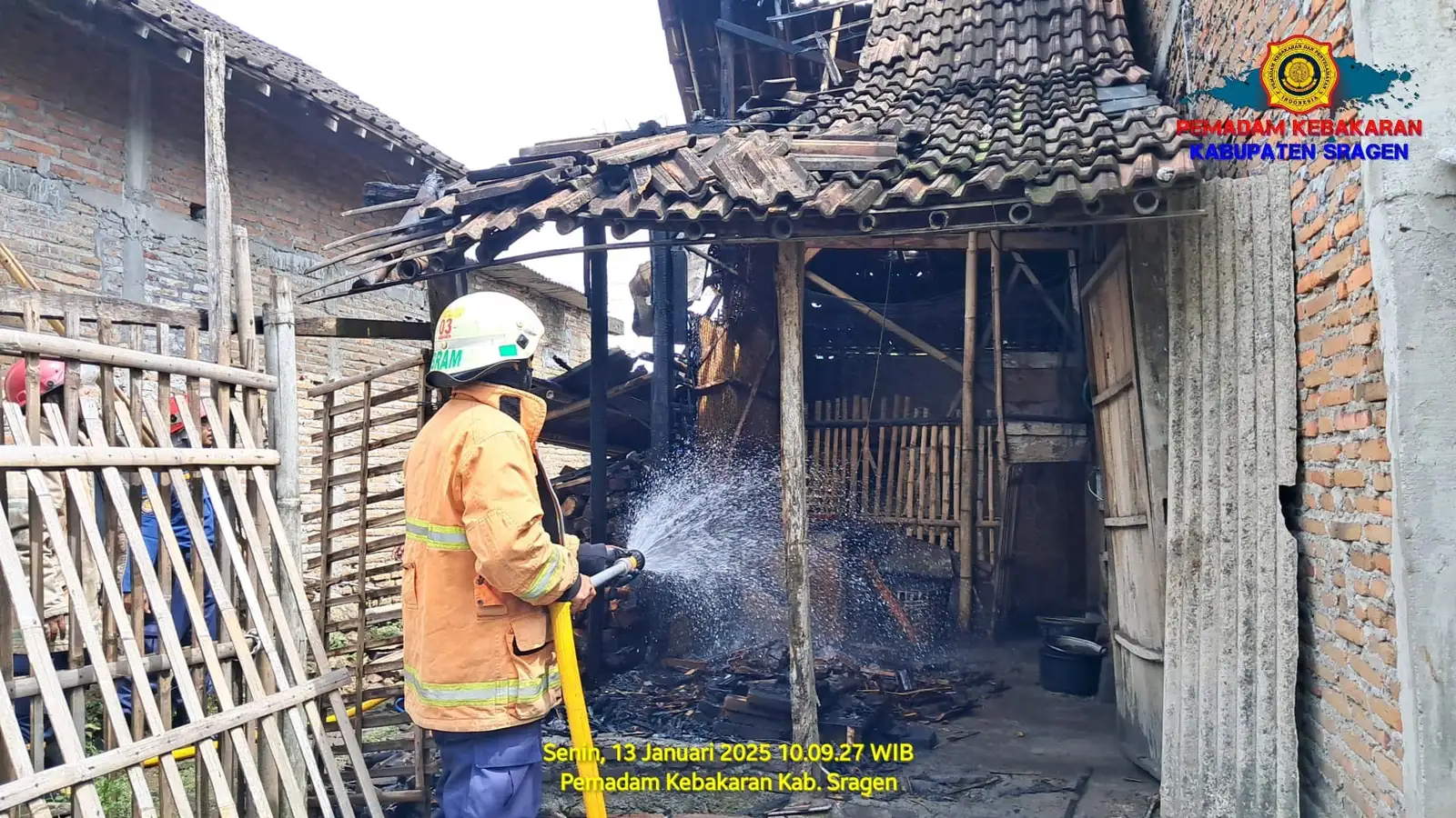 Dapur Rumah Milik Nenek-nenek 90 Tahun di Sragen Hangus Terbakar