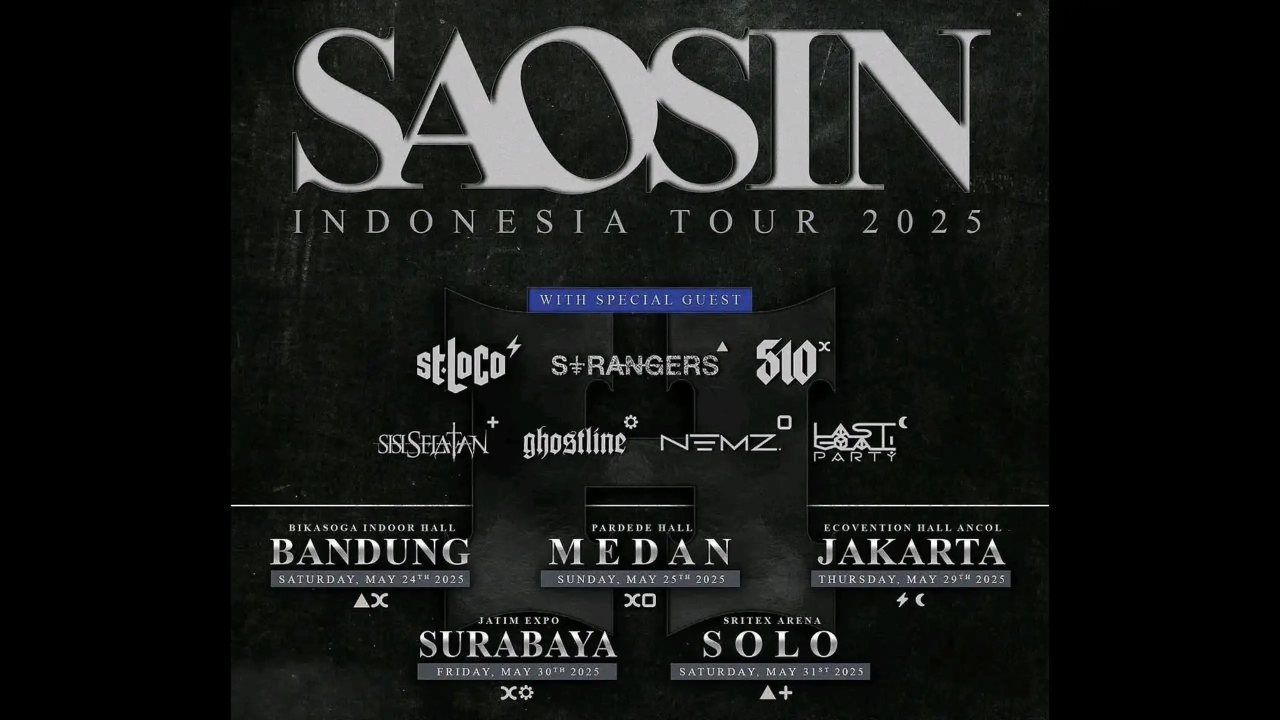 Grup Musik asal Amerika Saosin bakal Konser di Solo, Tiket Sudah Bisa Dibeli