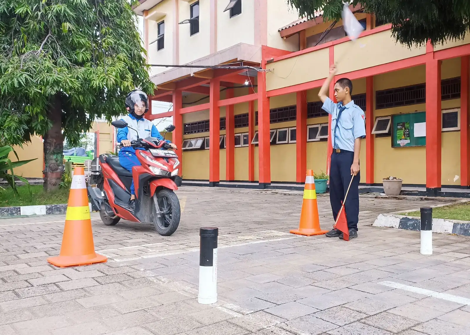 Asyiknya Ngabuburit Bareng Siswa di Safety Riding Labs SMKN 1 Bulakamba Brebes