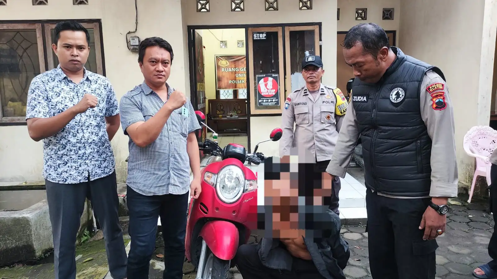 Tim Polsek Wonosari Klaten Bekuk Pencuri Motor 4 Jam Setelah Kejadian