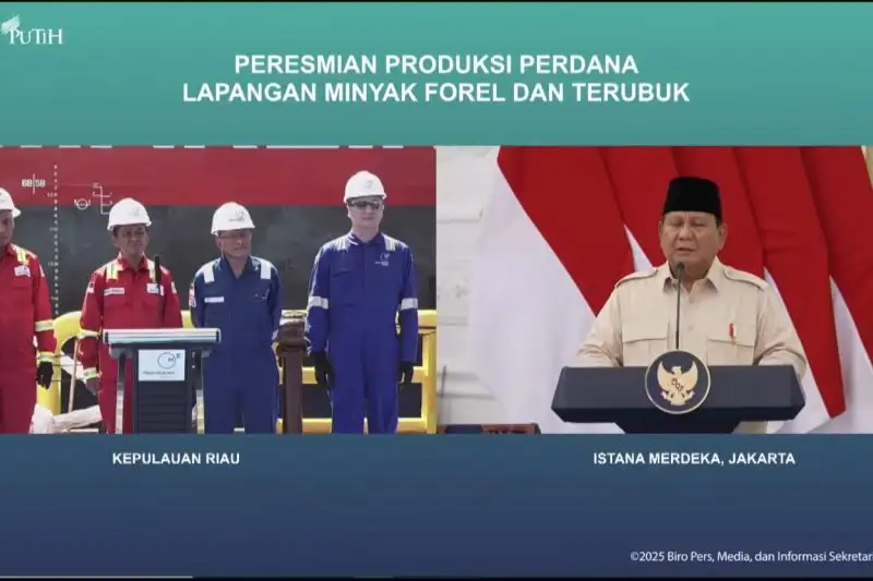 Presiden Prabowo Resmikan Produksi Minyak dan Gas Perdana 2 Lapangan Proyek Baru