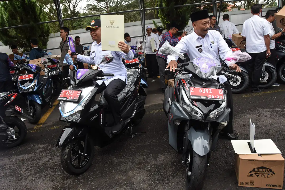 Target Penerimaan PBB Tercapai, Kades & Lurah di Ciamis Dapat Hadiah Motor Dinas