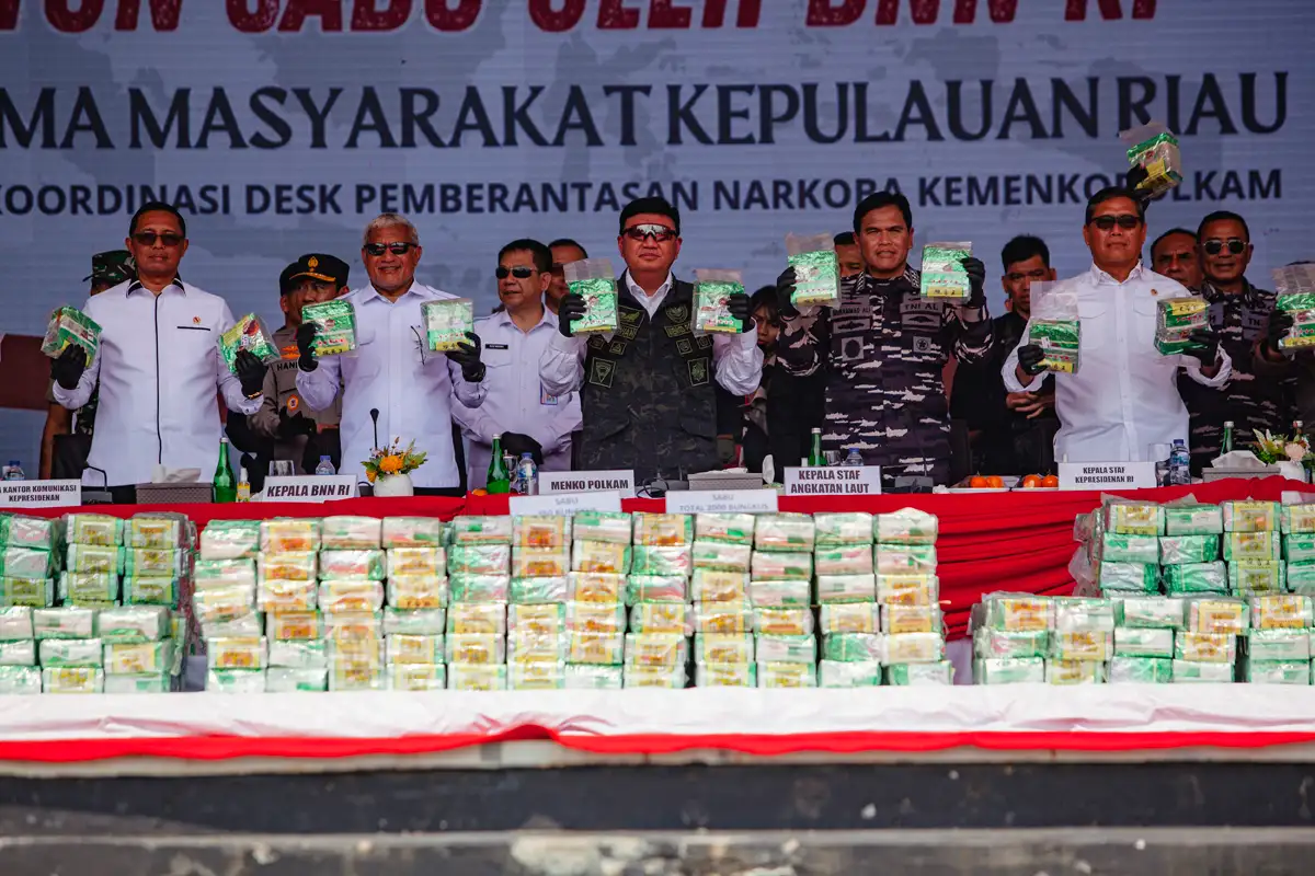 Pesta Rakyat Antinarkoba, BNN Musnahkan 2 Ton Sabu di Batam