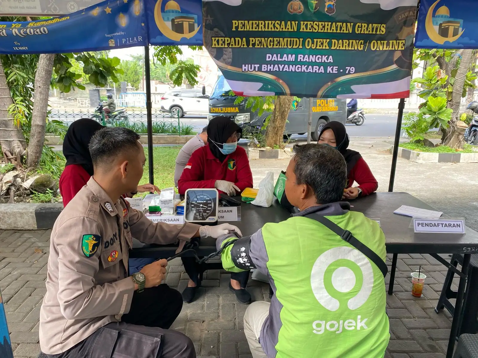 Polres Sukoharjo Gelar Cek Kesehatan Gratis Sasar Driver Ojol, Ini Lokasinya