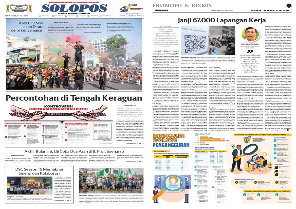 Solopos Hari Ini : Percontohan di Tengah Keraguan