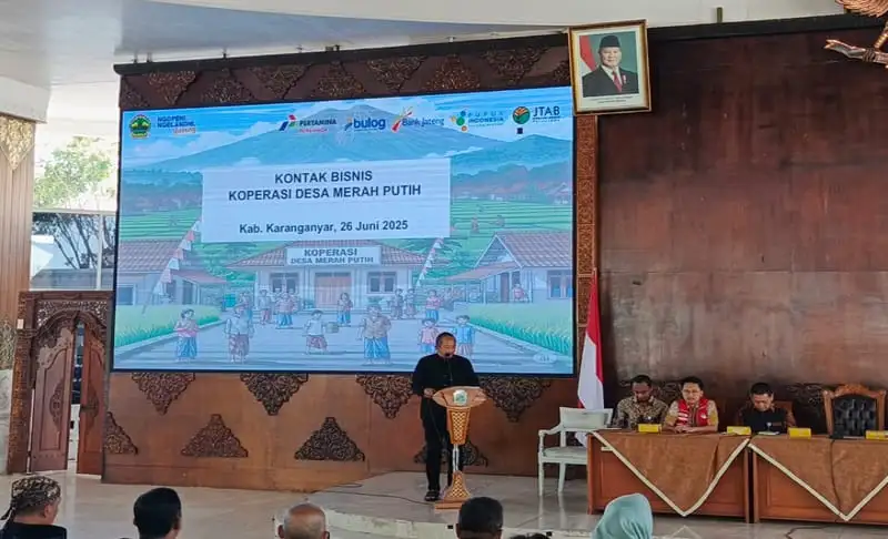 177 Koperasi Desa/Kelurahan Merah Putih di Karanganyar Jalin Kontrak Bisnis