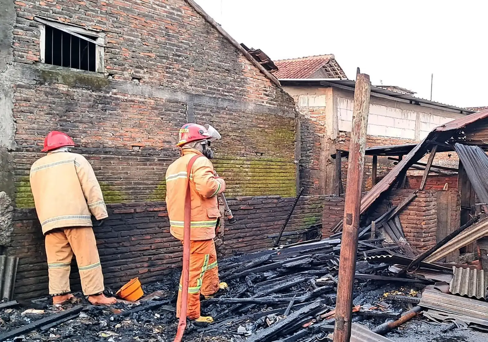 Kandang Ternak dan Dapur Warga Plupuh Sragen Terbakar, 1 Ekor Kambing Luka