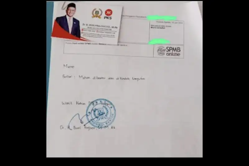 Geger! Beredar Memo Pimpinan DPRD Banten Titip Siswa di SPMB