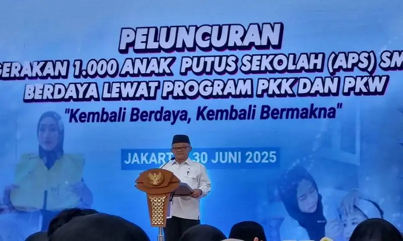Mendikdasmen Luncurkan Pendidikan 1.000 Anak Putus Sekolah