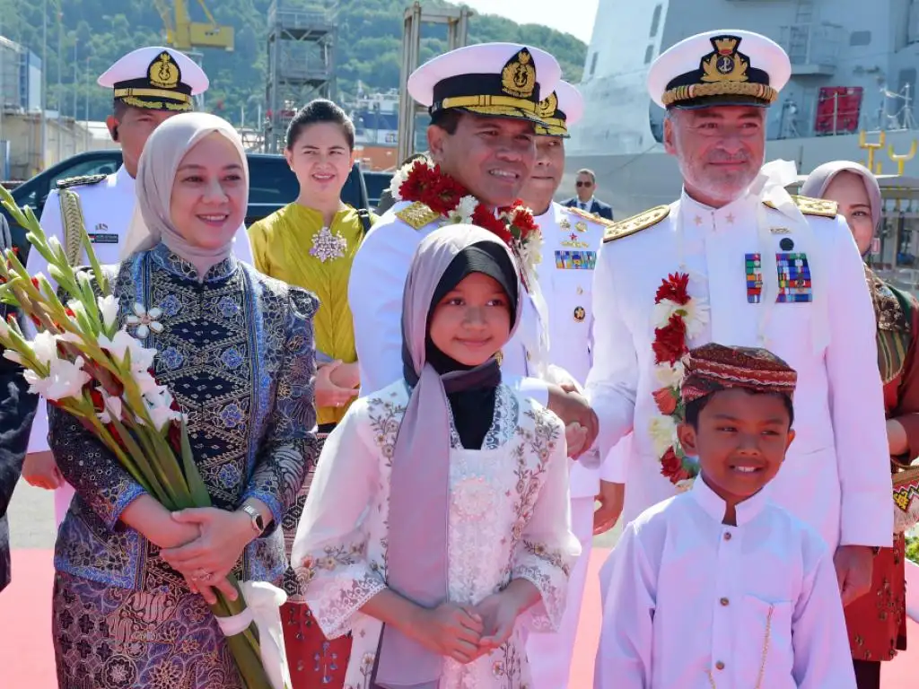 KSAL Pimpin Upacara Serah Terima Kapal Perang Baru dari Italia