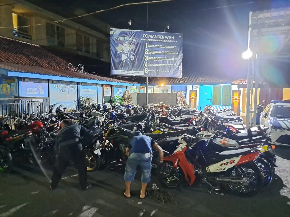 2 Malam Pengesahan Warga Baru SH Terate, Polres Sragen Sita 73 Sepeda Motor