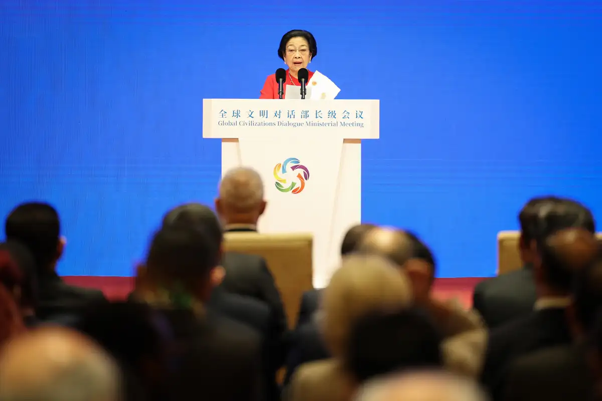 Megawati Sampaikan Pidato pada Forum Dialog Peradaban Global di Beijing